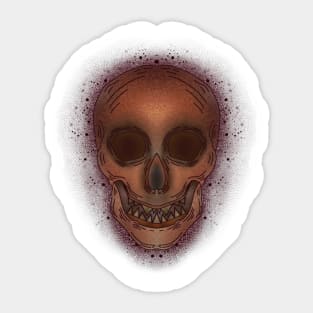 Halloween skull spooky style 4 Sticker